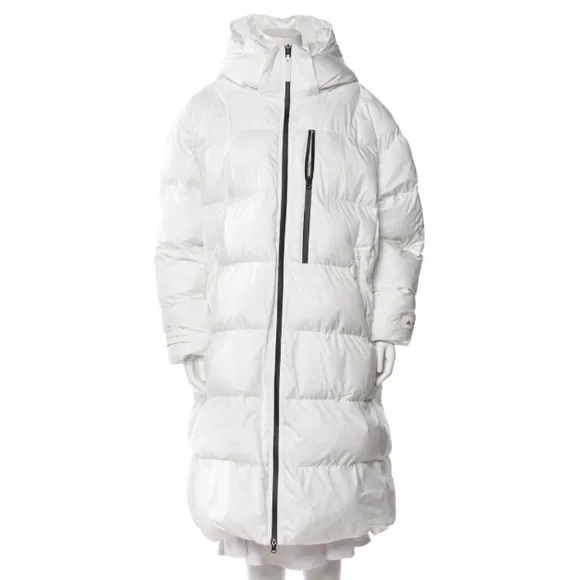Adidas by Stella McCartney Long Puffer Jacket in Cloud White H58127 Size XL New - Picture 2 of 9